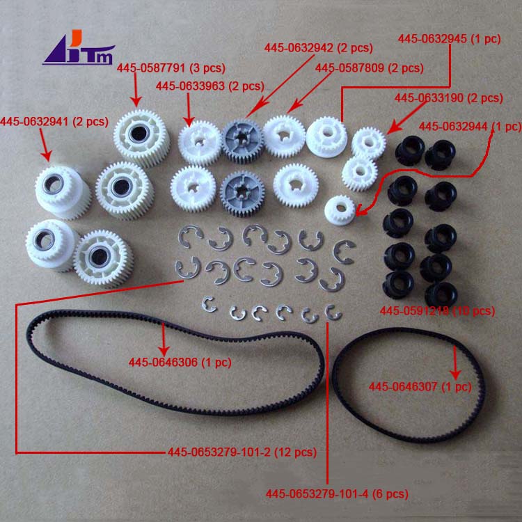 445-0704985 NCR Aria 3 Double Pick Drive Gear Bearing Kit ATM Parts